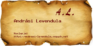 Andrási Levendula névjegykártya